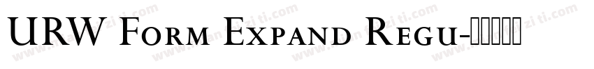 URW Form Expand Regu字体转换
